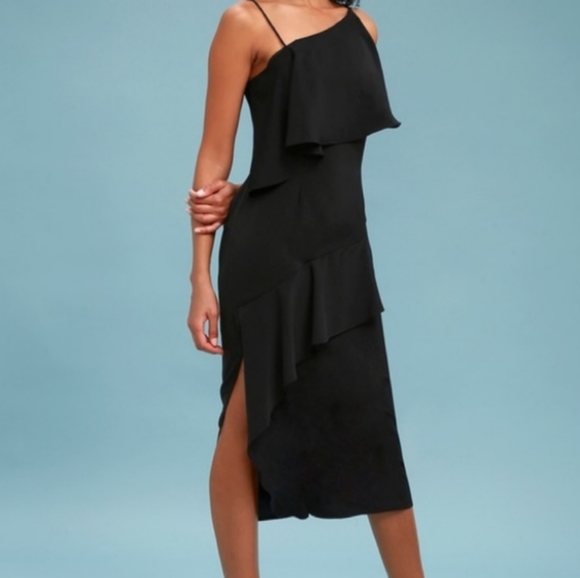 KEEPSAKE the Label No Love Black Midi Dress Size XL NWT - Picture 7 of 14